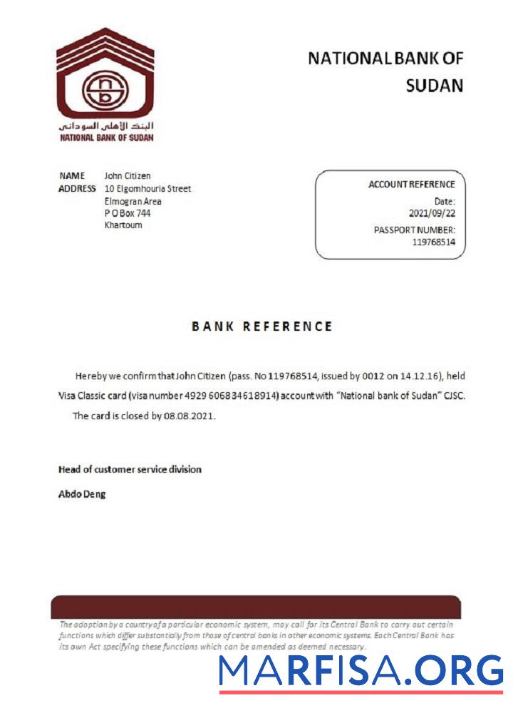 Realistic Sudan National Bank of Sudan closure reference download for verification
